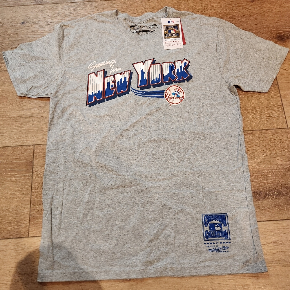 Mitchell & Ness Gray New York Tee